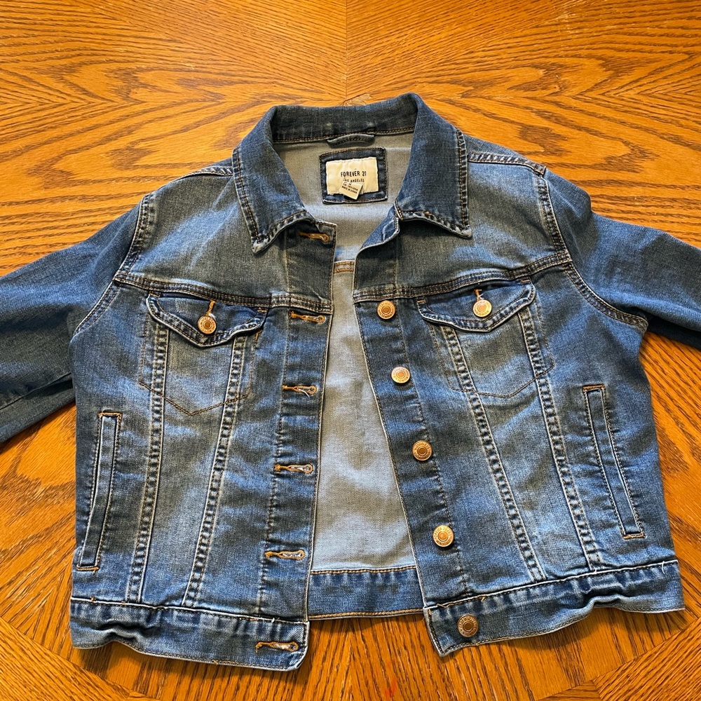 Forever 21 cropped denim jacket